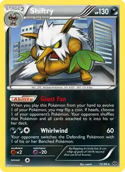 Shiftry 72/99 Next Destinies Pokémon card