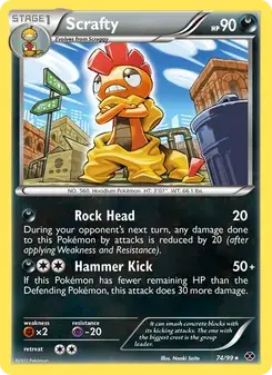 Scrafty 74/99 Next Destinies Pokémon card