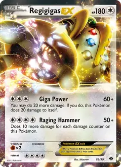 Regigigas-EX 82/99 Next Destinies Pokémon card