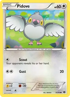 Pidove 83/99 Next Destinies Pokémon card