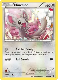 Minccino 84/99 Next Destinies Pokémon card