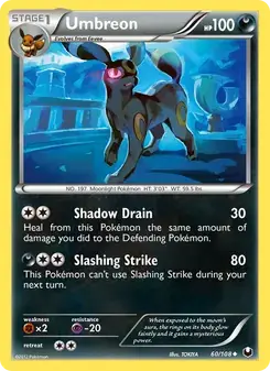 Umbreon 60/108 Dark Explorers Pokémon card