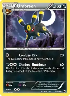 Umbreon 61/108 Dark Explorers Pokémon card