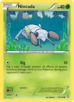 Nincada 10/124 Dragons Exalted Pokémon card