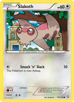 Slakoth 101/124 Dragons Exalted Pokémon card