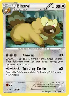 Bibarel 107/124 Dragons Exalted Pokémon card