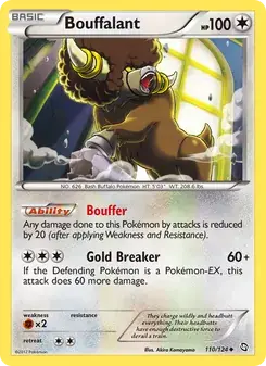 Bouffalant 110/124 Dragons Exalted Pokémon card
