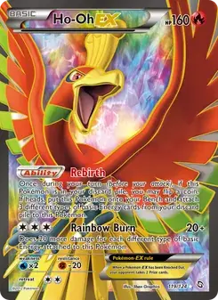 Ho-Oh-EX 119/124 Dragons Exalted Pokémon card