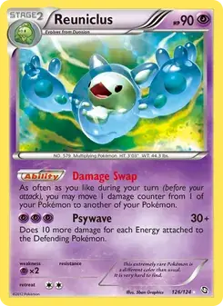 Reuniclus 126/124 Dragons Exalted Pokémon card