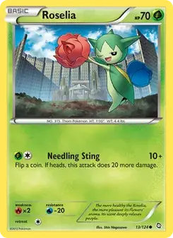 Roselia 13/124 Dragons Exalted Pokémon card