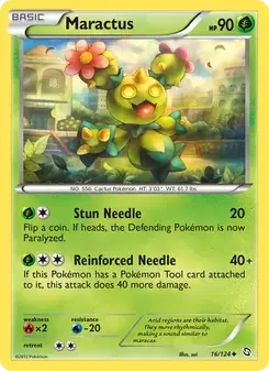 Maractus 16/124 Dragons Exalted Pokémon card