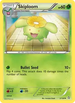 Skiploom 2/124 Dragons Exalted Pokémon card