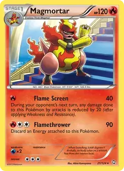 Magmortar 21/124 Dragons Exalted Pokémon card