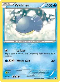 Wailmer 25/124 Dragons Exalted Pokémon card