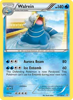 Walrein 31/124 Dragons Exalted Pokémon card
