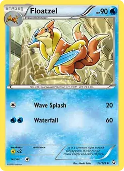Floatzel 33/124 Dragons Exalted Pokémon card