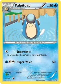 Palpitoad 35/124 Dragons Exalted Pokémon card