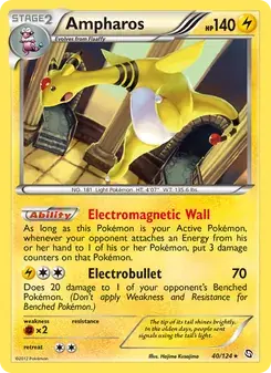 Ampharos 40/124 Dragons Exalted Pokémon card