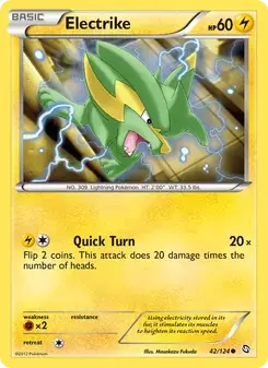 Electrike 42/124 Dragons Exalted Pokémon card