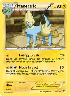 Manectric 43/124 Dragons Exalted Pokémon card