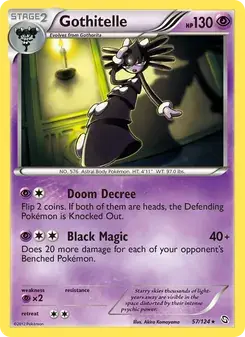 Gothitelle 57/124 Dragons Exalted Pokémon card