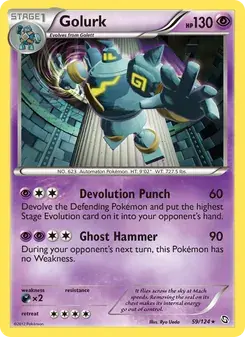 Golurk 59/124 Dragons Exalted Pokémon card