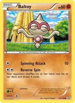 Baltoy 63/124 Dragons Exalted Pokémon card