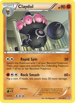 Claydol 64/124 Dragons Exalted Pokémon card