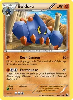 Boldore 66/124 Dragons Exalted Pokémon card