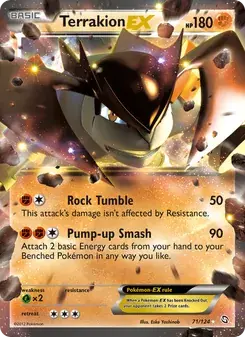Terrakion-EX 71/124 Dragons Exalted Pokémon card