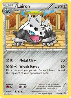 Lairon 79/124 Dragons Exalted Pokémon card
