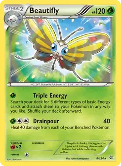 Beautifly 8/124 Dragons Exalted Pokémon card