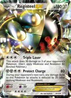 Registeel-EX 81/124 Dragons Exalted Pokémon card