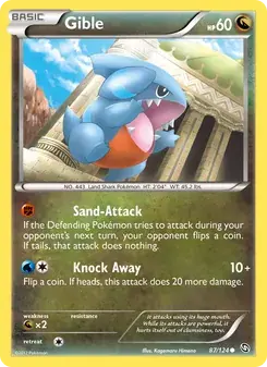 Gible 87/124 Dragons Exalted Pokémon card