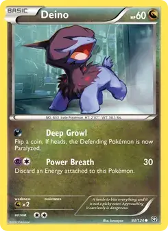 Deino 93/124 Dragons Exalted Pokémon card