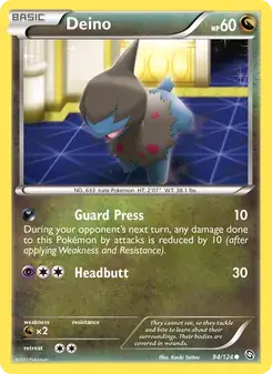 Deino 94/124 Dragons Exalted Pokémon card