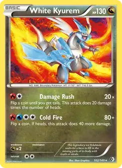 White Kyurem 102/149 Boundaries Crossed Pokémon card
