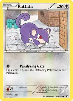 Rattata 104/149 Boundaries Crossed Pokémon card