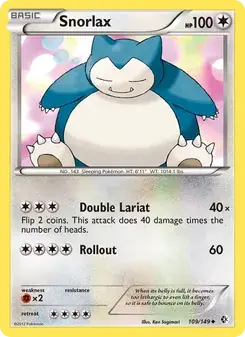 Snorlax 109/149 Boundaries Crossed Pokémon card