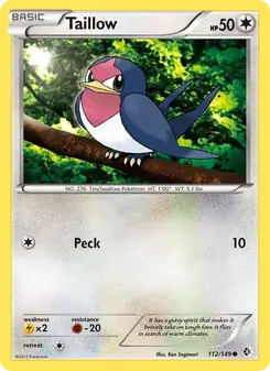 Taillow 112/149 Boundaries Crossed Pokémon card
