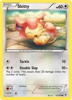 Skitty 113/149 Boundaries Crossed Pokémon card