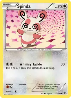 Spinda 115/149 Boundaries Crossed Pokémon card