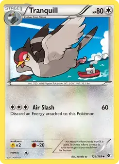 Tranquill 124/149 Boundaries Crossed Pokémon card