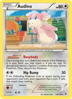 Audino 126/149 Boundaries Crossed Pokémon card