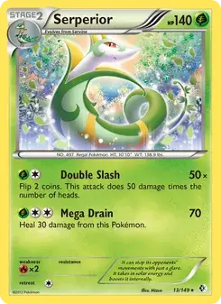 Serperior 13/149 Boundaries Crossed Pokémon card