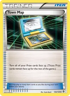Town Map 136/149 Boundaries Crossed Pokémon card