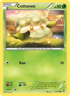 Cottonee 14/149 Boundaries Crossed Pokémon card
