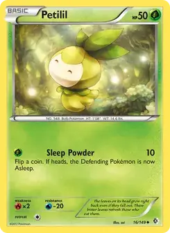 Petilil 16/149 Boundaries Crossed Pokémon card