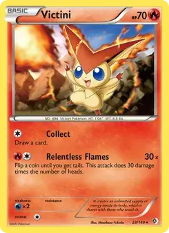 Victini 23/149 Boundaries Crossed Pokémon card