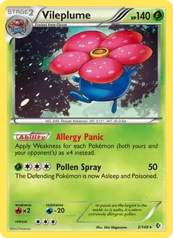 Vileplume 3/149 Boundaries Crossed Pokémon card